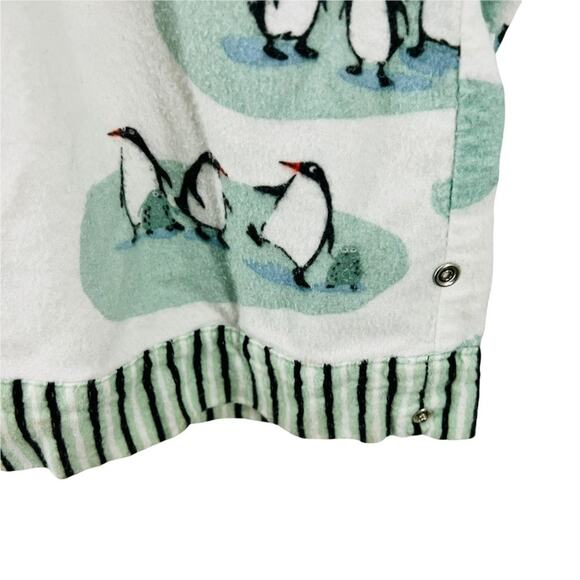 Munki Munki White Penguin Love Flannel Pajama Set Large - Picture 10 of 13